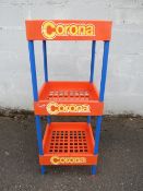 A RETRO CORONA PLASTIC DISPLAY STAND, H 102 CM