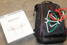 A PHANTOM 2 DRONE IN CARRY BAG WITH REPLACEMENT SHELL