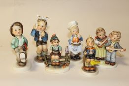 A COLLECTION OF GOEBEL FIGURES (6)
