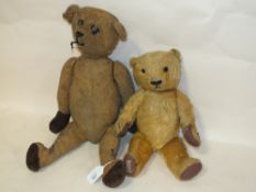 A VINTAGE CHAD VALLEY MOHAIR TEDDY BEAR, articulated head and limbs, glass eyes, stitched mouth