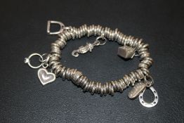 A LINKS OF LONDON SILVER BRACELET - APPROX 76.8 G