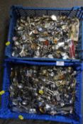 TWO TRAYS OF SOUVENIR SPOONS