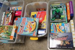 THREE BOXES OF BOARD GAMES ETC.