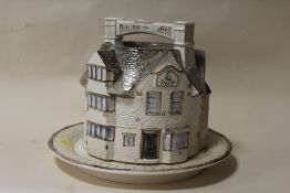 A LONDON POTTERY COMPANY FOR HARRODS KNIGHTSBRIDGE 'THE BELL INN. STILTON' CHEESE DOME, OVERALL