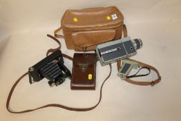 A EUMIG EUMIGETTE ZOOM SUPER 8 MOVIE CAMERA IN CASE, SOME DAMAGE INCLUDING SCUFFS TO PAINT WORK PLUS