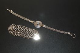 TWO SILVER BRACELETS - APPROX 39.2 G