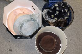 THREE HAT BOXES AND CONTENTS