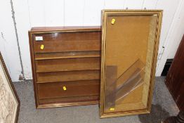 TWO GLASS FRONTED WALL HANGING WOODEN DISPLAY CASES, ONE W 65, H 49, D 10 CM, THE OTHER H 65, W