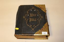AN ANTIQUE LEATHER BOUND HOLY BIBLE