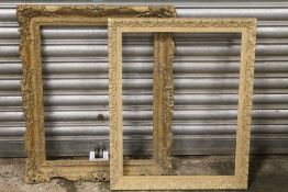 TWO VINTAGE PICTURE FRAMES, REBATE H 57 CM BY W 45 CM AND OTHER H 59.5 CM BY 46.5 CM