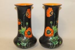 A PAIR OF CROWN DUCAL VASES