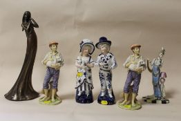 A COLLECTION OF SIX MODERN FIGURINES