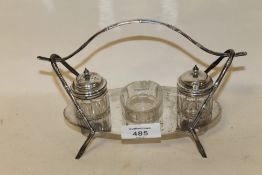 A SILVER CONDIMENT SET - APPROX 202.7 G
