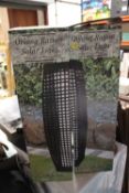 TWO RATTAN SOLAR LIGHTS