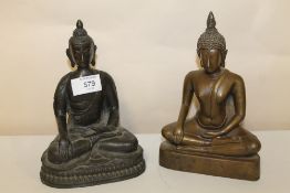 TWO CAST METAL DEITY FIGURES