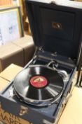 A HMV WIND-UP GRAMOPHONE