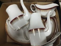 A BOX OF ROYAL GRAFTON MAJESTIC CHINA TO INCLUDE TEA AND COFFEE POTS