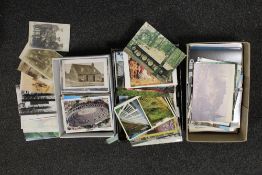 THREE BOXES OF VINTAGE AND MODERN UNUSED POSTCARDS