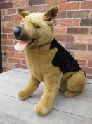 A LARGE SEATED GERMAN SHEPHERD SOFT TOY - H 60 CM
