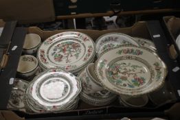 A TRAY OF INDIAN TREE TEA AND DINNERWARE