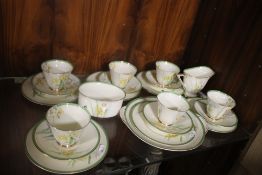 A ROYAL DOULTON DAFFODIL PART TEA SET