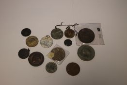 EDWARD VII 1907 VISIT TO CARDIFF DOCKS BRONZE MEDAL, together with a quantity of miscellaneous