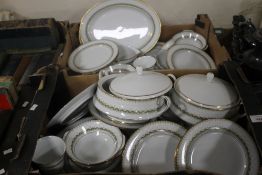 TWO TRAYS OF NORITAKE TEA AND DINNERWARE (TRAYS NOT INCLUDED)