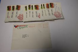 A QUANTITY OF OLYMPIAN GAMES 1986 REPRODUCTION POSTCARDS WITH MUCH WENLOCK POST MARKS, together with