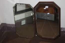 TWO SMALL WALL MIRRORS