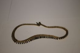 A LADIES 9 CT GOLD NECKLACE APPROXIMATELY 18.24 G