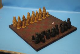 A RESIN CHESS SET