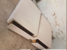 A ¾ FOUR FOOT, FOUR DRAWER DIVAN BED BASE WITH FLAT TOP