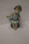 A LLADRO SEATED BALLERINA