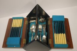 A CASED CANTEEN OF CUTLERY (NOT CHECKED)