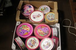 TWO TRAYS OF MAINLY QUALITY STREET TINS (TRAYS NOT INCLUDED)