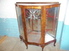 A VINTAGE MAHOGANY CHINA CABINET