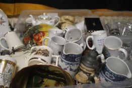 TWO TRAYS OF CERAMICS TO INCLUDE ROYAL DOULTON (TRAYS NOT INCLUDED)