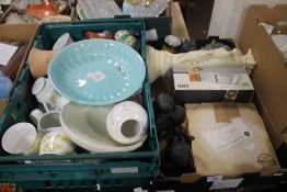 TWO TRAYS OF ASSORTED CERAMICS (TRAYS NOT INCLUDED)