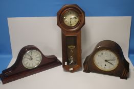 THREE ASSORTED CLOCKS