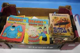 A SMALL QUANTITY OF COMIC LIBRARY AND PICTURE LIBRARY COMIC BOOKS to include 'Starblazer' (7), '