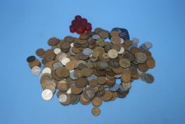 A TUB OF ASSORTED COINAGE MAINLY BRITISH