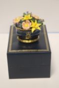 A BOXED HALCYON DAYS TRINKET BOX 