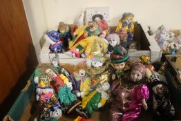 TWO TRAYS OF CLOWNS (TRAYS NOT INCLUDED)