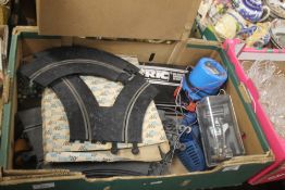 SCALEXTRIC SET TO INCLUDE BOXED C/85 BRM IN GREEN, cased JPS Lotus number 5, cased ELF Tyrell