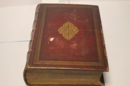 A LARGE VICTORIAN LEATHER BOUND FAMILY BIBLE, published by Blackie and Son
