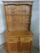 A SOLID PINE WELSH DRESSER, 87 CM WIDE