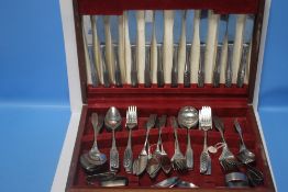 A CASED CANTEEN OF CUTLERY