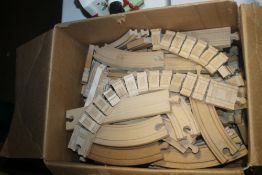 A BOX OF WOODEN TRACK