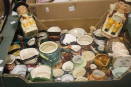 TWO TRAYS OF TOBY JUGS TO INCLUDE WOOD'S (TRAYS NOT INCLUDED)