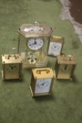 A COLLECTION OF MANTEL CLOCKS